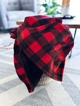 Load image into Gallery viewer, Scarlet Buffalo Check - Adult Minky Blanket