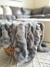 Load image into Gallery viewer, Gray Fog Lumi - Adult Luxe Minky Blanket