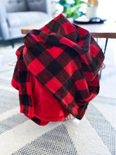 Load image into Gallery viewer, Scarlet Buffalo Check - Adult Minky Blanket