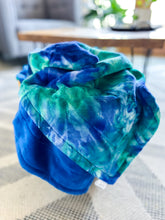 Load image into Gallery viewer, Tidal Wave Tie Dye - Youth Minky Blanket