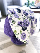 Load image into Gallery viewer, Eggplant Rosie - Toddler Minky Blanket