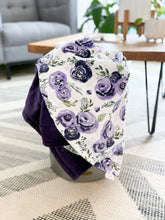 Load image into Gallery viewer, Eggplant Rosie - Toddler Minky Blanket