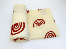 Load image into Gallery viewer, Temperature-balancing Rainbow bamboo swaddle, designed for year-round comfort and peaceful sleep.