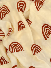 Load image into Gallery viewer, Eco-friendly Rainbow bamboo swaddle, the perfect gift for new parents who value sustainability and comfort for their baby.
