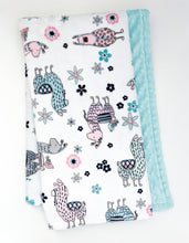 Load image into Gallery viewer, Blankets - Blush Llama - Soft Baby Minky Blanket