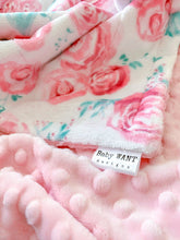 Load image into Gallery viewer, Blankets - Blush Rosie - Soft Baby Minky Blanket