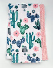 Load image into Gallery viewer, Blankets - Cactus Bloom - Soft Baby Minky Blanket