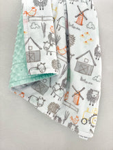 Load image into Gallery viewer, Blankets - E-I-E-I-O - Soft Baby Minky Blanket