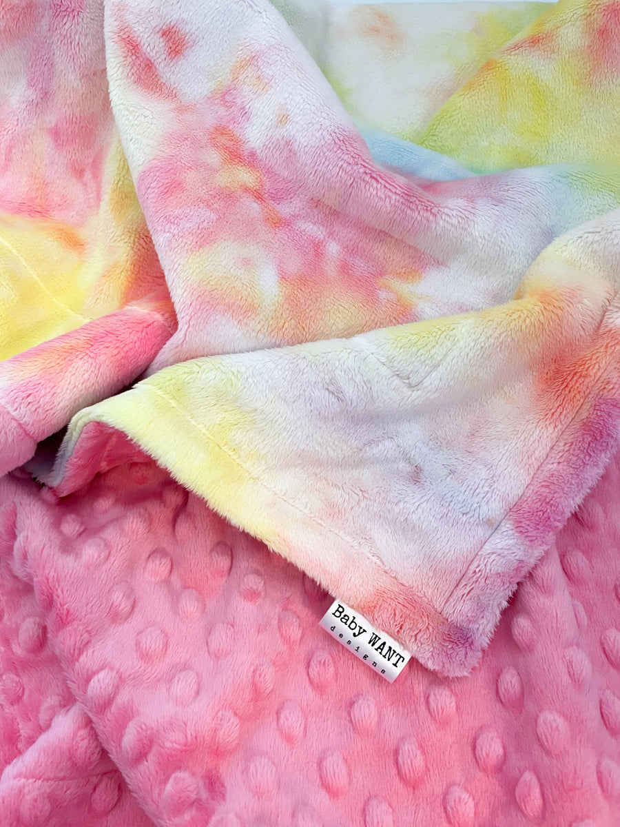 Tie Dye Baby Minky Blanket Baby Want Designs