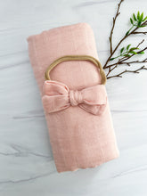 Load image into Gallery viewer, Dusty Blush Bamboo Swaddle