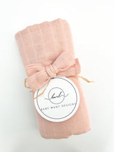 Load image into Gallery viewer, Dusty Blush Bamboo Swaddle