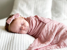 Load image into Gallery viewer, Dusty Rose Bamboo Swaddle