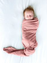 Load image into Gallery viewer, Dusty Rose Bamboo Swaddle