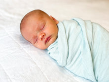 Load image into Gallery viewer, Frosty Mint Bamboo Swaddle