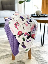 Load image into Gallery viewer, Fuchsia Hit The Road - Soft Baby Minky Blanket