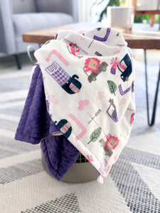 Hit The Road - Toddler Minky Blanket