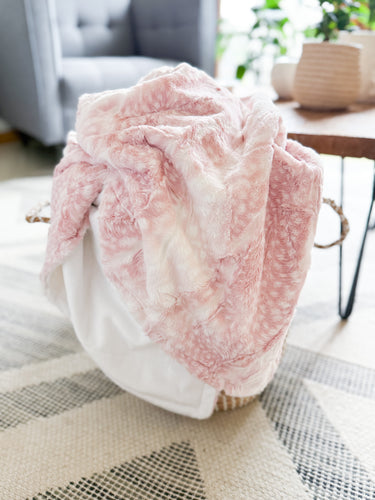 Rosewater Fawn - Adult Luxe Minky Blanket