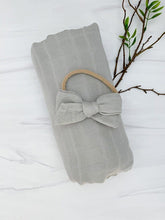 Load image into Gallery viewer, Gray Cloud Bamboo Swaddle