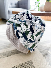 Load image into Gallery viewer, Navy Forest Park - Youth Minky Blanket