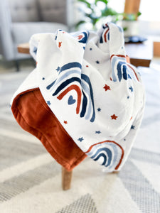 Navy After The Rain - Baby Minky Blanket