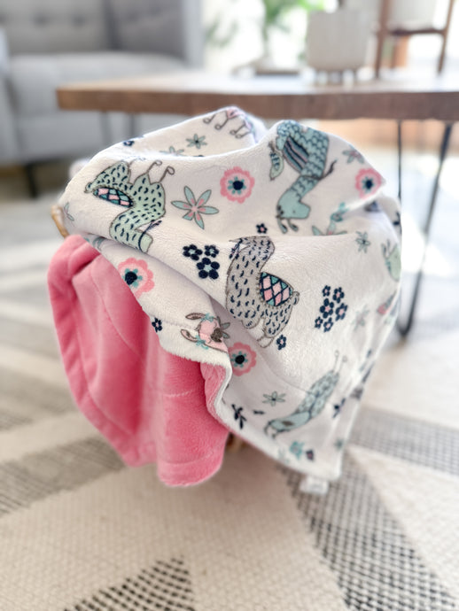 Blush Llama - Youth Minky Blanket