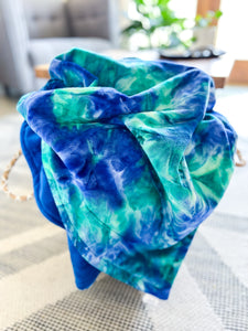 Tidal Wave Tie Dye - Adult Minky Blanket