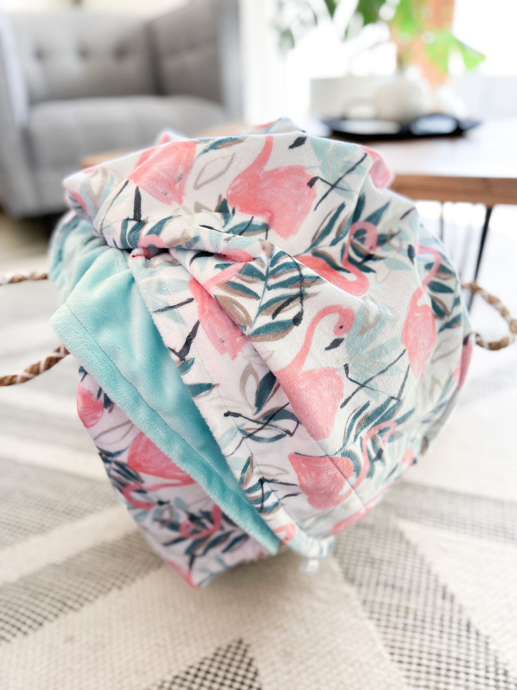 Flock Party - XL Adult Minky Blanket