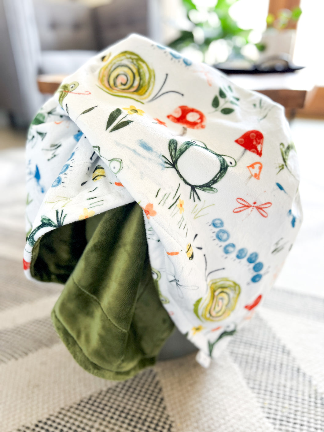 Toadstool - Toddler Minky Blanket