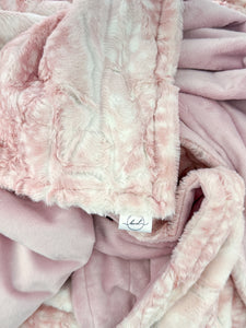 Rosewater Fawn - XL Adult Luxe Minky Blanket