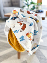 Load image into Gallery viewer, Let’s Go Camping - Baby Minky Blanket