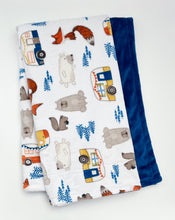 Load image into Gallery viewer, Let’s Go Camping - Baby Minky Blanket