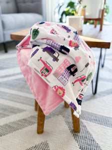 Hit The Road - Baby Minky Blanket