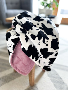 Cow Moo - Baby Minky Blanket