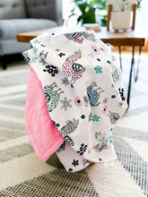 Load image into Gallery viewer, Blush Llama - Toddler Minky Blanket