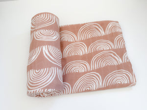 Dusty Pink Arches Bamboo Swaddle