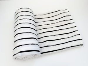 Black Stripe Bamboo Swaddle