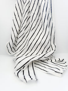 Black Stripe Bamboo Swaddle