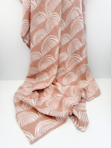 Dusty Pink Arches Bamboo Swaddle