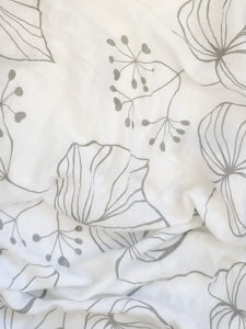 Gray Floral Bamboo Swaddle