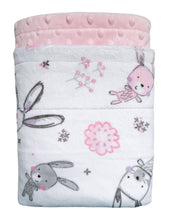 Load image into Gallery viewer, Blankets - Bunny Hop - Baby Minky Blanket