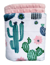 Load image into Gallery viewer, Blankets - Cactus Bloom - Baby Minky Blanket