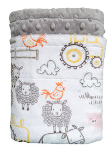 Blankets - E-I-E-I-O - Baby Minky Blanket