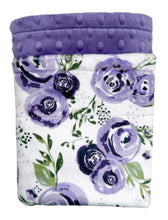 Load image into Gallery viewer, Blankets - Eggplant Rosie - Baby Minky Blanket