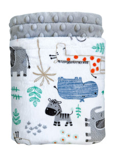 Blankets - Mighty Jungle - Baby Minky Blanket