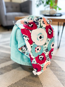 Blankets - Papaya Blossom - Soft Toddler Minky Blanket