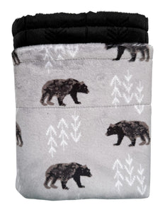 Blankets - Steel Bearfoot - Baby Minky Blanket