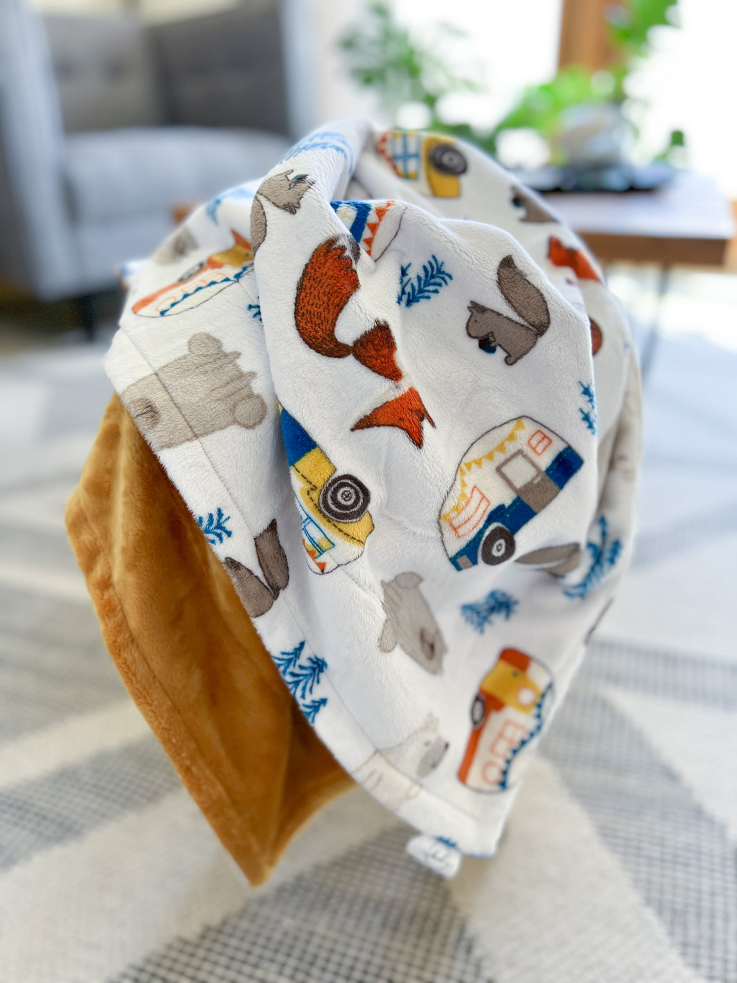 Let’s Go Camping - Soft Baby Minky Blanket