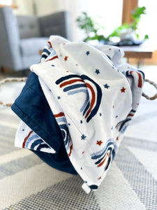 Navy After The Rain - Soft Youth Minky Blanket