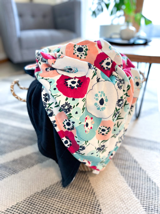 Papaya Blossom - Soft Adult Minky Blanket