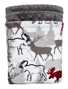 Scarlet Forest Park - Baby Minky Blanket